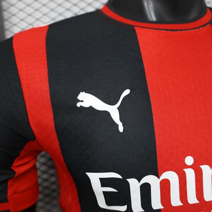 Player Version 26/27 AC Milan Red & Black Vertical Stripe Home Shirt