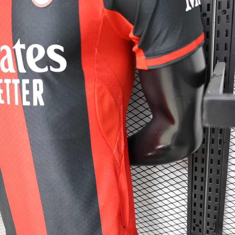 Player Version 26/27 AC Milan Red & Black Vertical Stripe Home Shirt