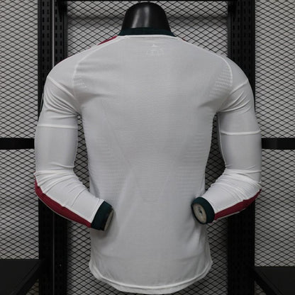 Player Version 26/27 Real Madrid White with Burgundy Stripe Long Sleeve Home Shirt