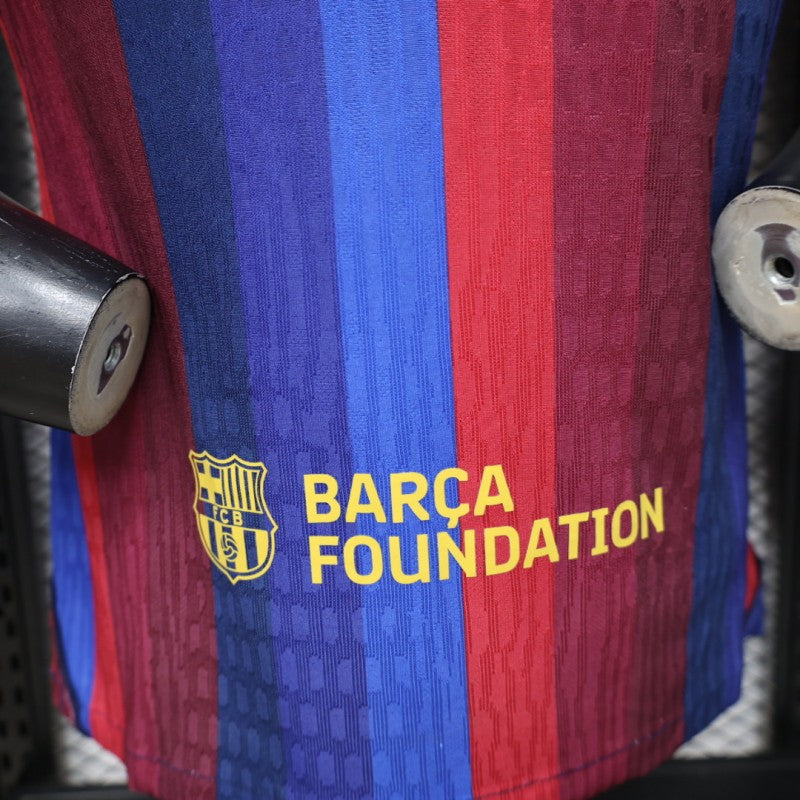Player Version 26/27 FC Barcelona Deep Blue & Red Stripe  Home Shirt