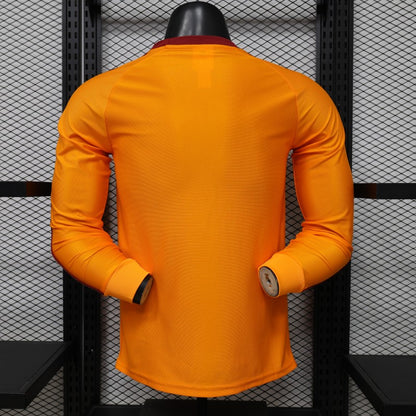 Player Version 2026 AS Roma x Adidas Originals Orange Special Edition Long Sleeve Shirt