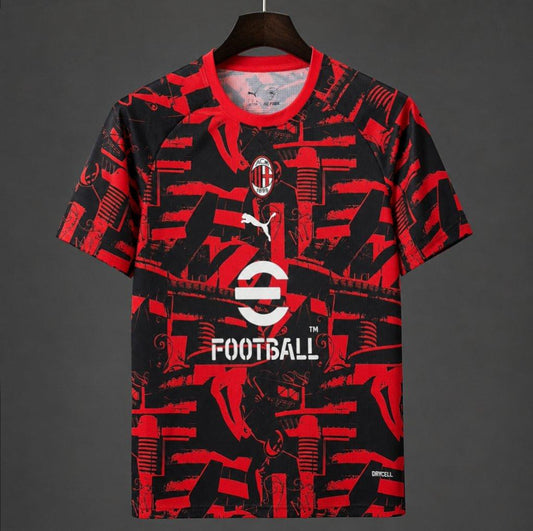 26/27 AC Milan Black/Red Pre-Match Shirt