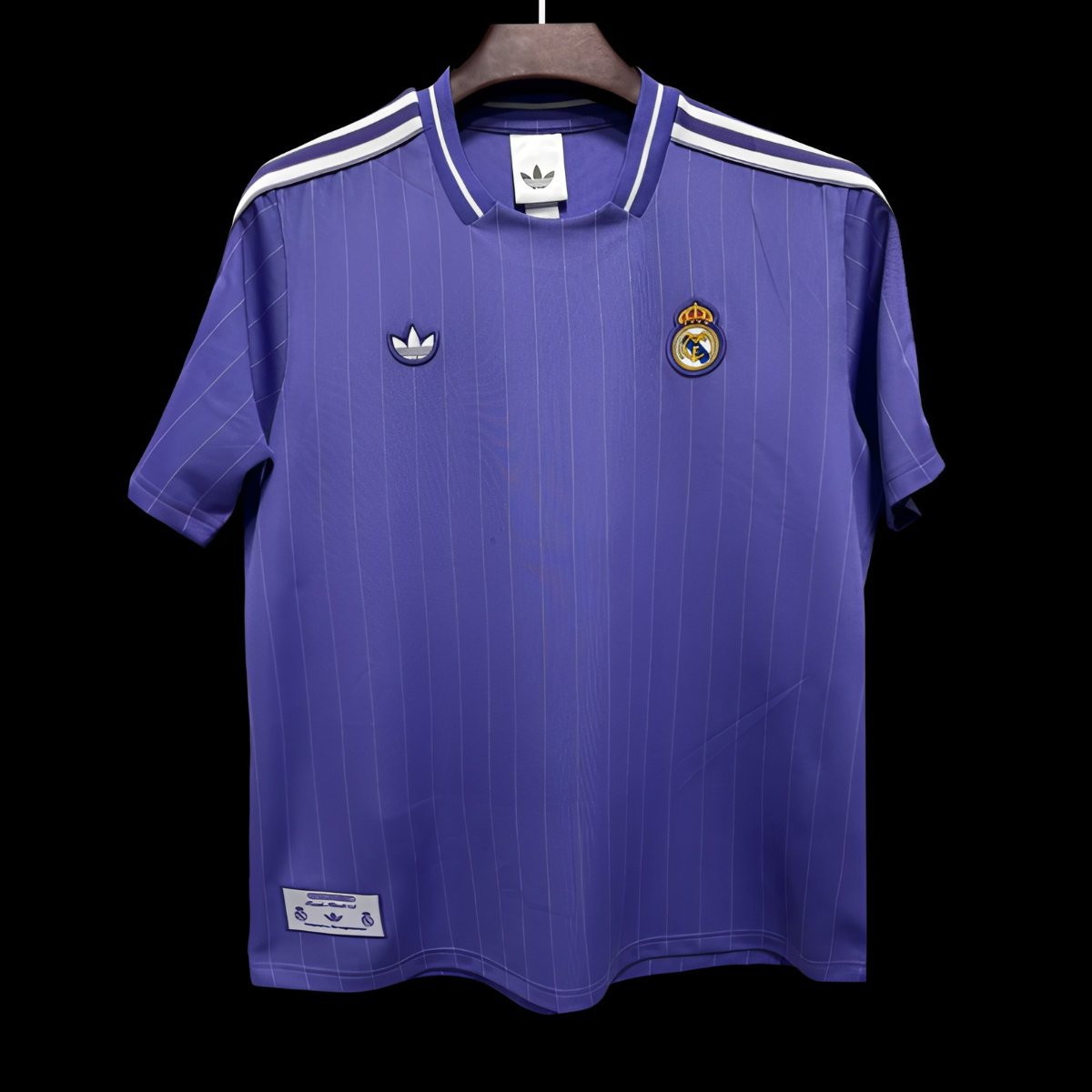 2026 Real Madrid Adidas Terrace Icons Purple Pinstripe Shirt