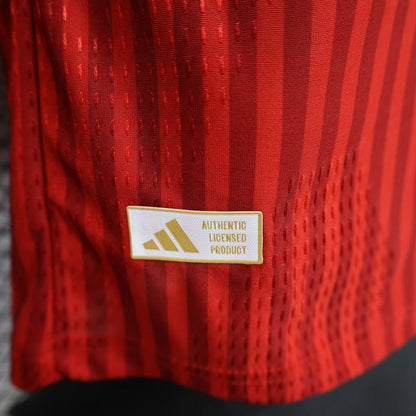 Player Version 26/27 FC Bayern Munich Red-on-Red Diagonal Stripe  Long Sleeve Shirt