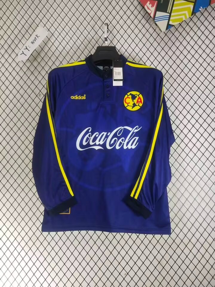 Retro 97/98 Club America Away Blue Long Sleeve Shirt