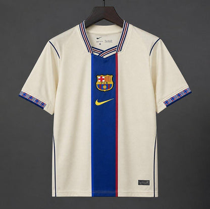 26/27 FC Barcelona Special Edition "Mashup" Away Shirt - Cream/Blue Stripe - As worn by Messi, Pedri, Yamal