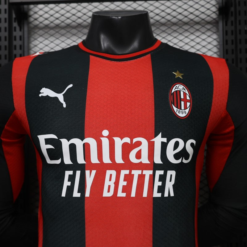 Player Version 26/27 AC Milan Home Long Sleeve Shirt