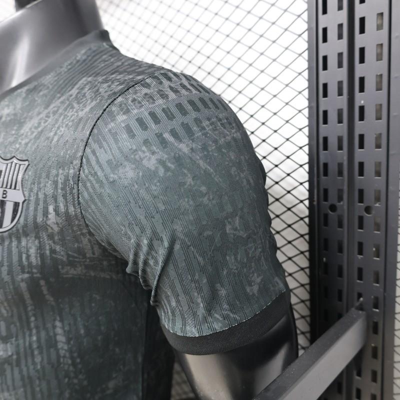 Player Version 26/27 FC Barcelona Dark Olive Green with Grunge Graffiti Third Shirt