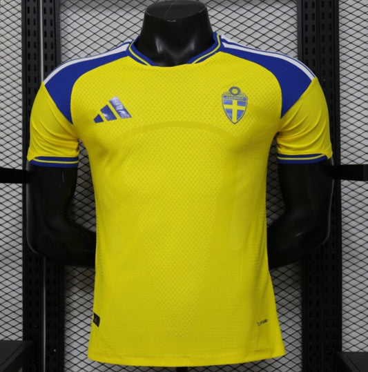 Player Version 2026 Sweden Yellow with Blue Panel Home Shirt