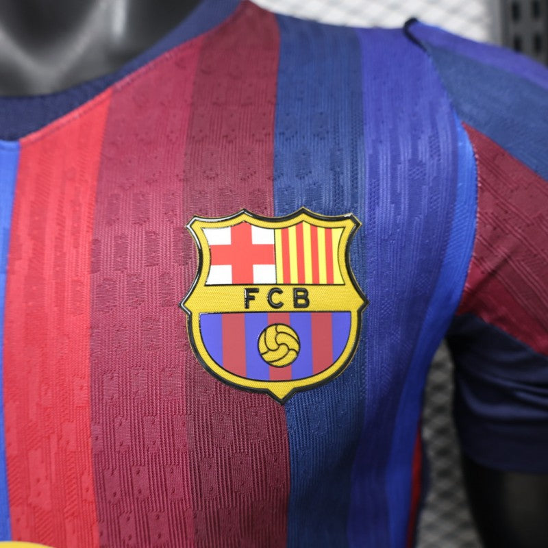 Player Version 26/27 FC Barcelona Deep Blue & Red Stripe  Home Shirt