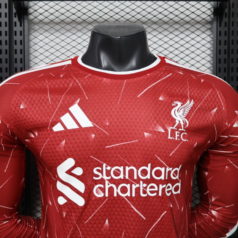 Player Version 26/27 Liverpool Red Lightning Fragment Long Sleeve Home Shirt