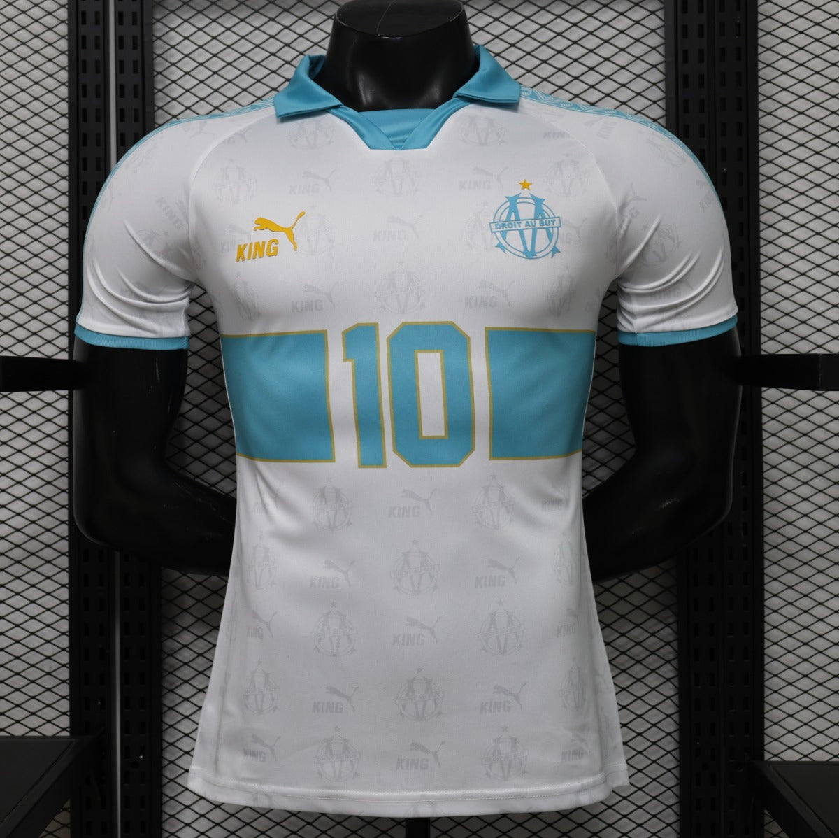 Player Version 26/27 Olympique de Marseille White with Sky Blue Special Edition Shirt