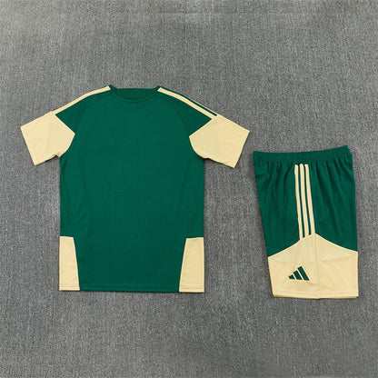 2026 Real Madrid Green & Cream  Short Sleeve+Soccer Shorts