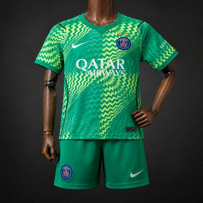 2 Stars 26/27 Kids PSG/Paris Saint Germain Green Goalkeeper Shirt