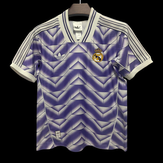 2026 Real Madrid Adidas Terrace Icons Purple Zigzag Shirt