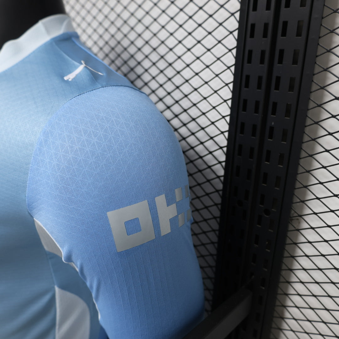 Player Version 26/27 Manchester City Sky Blue with White  Long Sleeve Shirt