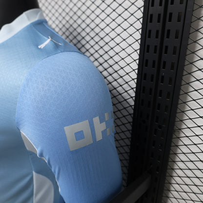 Player Version 26/27 Manchester City Sky Blue with White  Long Sleeve Shirt