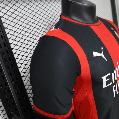 Player Version 26/27 AC Milan Red & Black Vertical Stripe Home Shirt