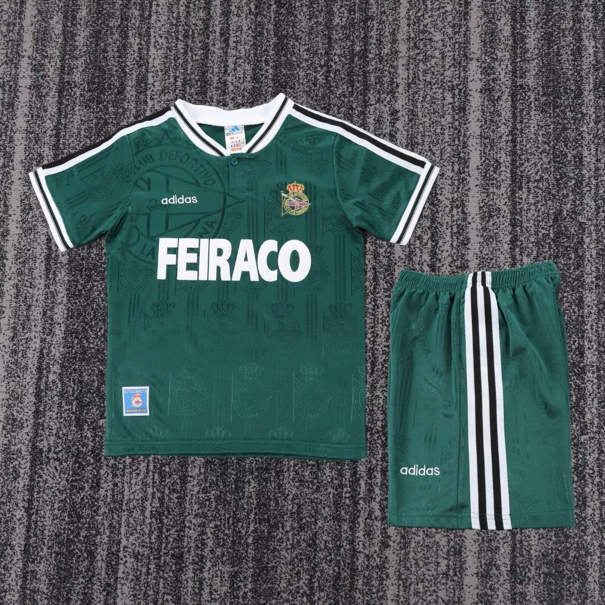 Retro Kids 99/00 Deportivo de La Coruna Away Green Shirt