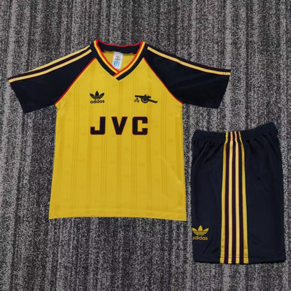 Retro Kids 88/90 Arsenal Yellow Away Shirt