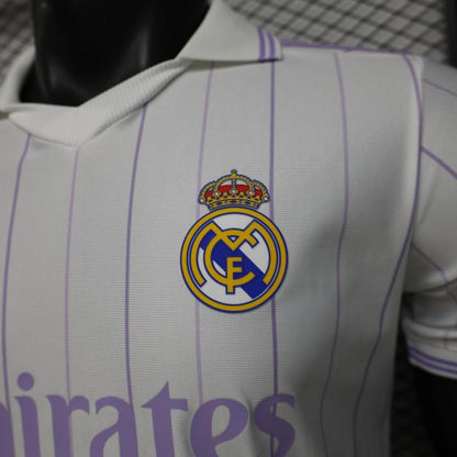 Player Version 26/27 Real Madrid Home White with Purple Pinstripe Shirt