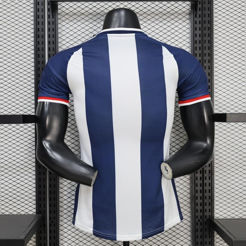 Player Version 2027 Scotland Away White/Navy Vertical Stripes Shirt