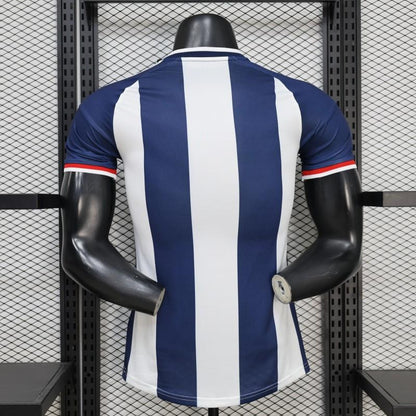 Player Version 2027 Scotland Away White/Navy Vertical Stripes Shirt