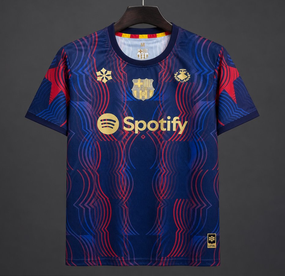 26/27 Barcelona Pre-Match Dark Blue/Red/Gold Shirt