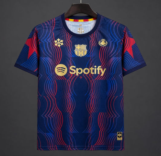 26/27 Barcelona Pre-Match Dark Blue/Red/Gold Shirt