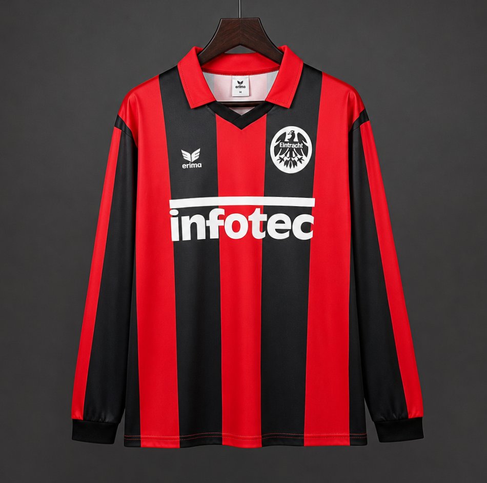 Retro 88/89 Eintracht Frankfurt Home Long Sleeve Shirt