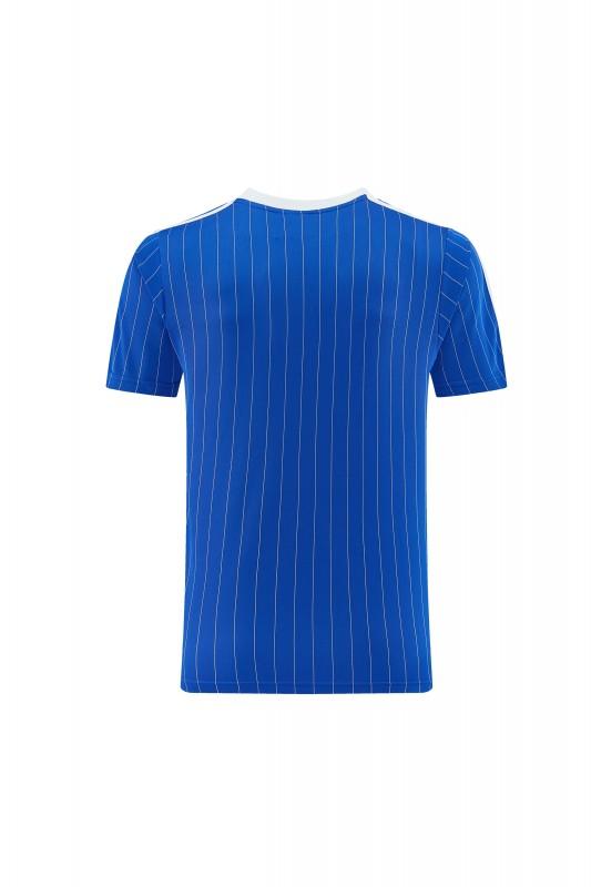 26/27 Chelsea FC  Blue  Stripes Short Sleeve+ White Soccer Shorts