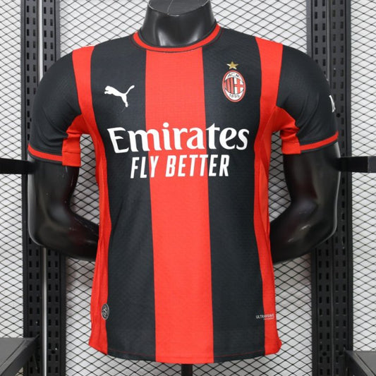 Player Version 26/27 AC Milan Red & Black Vertical Stripe Home Shirt