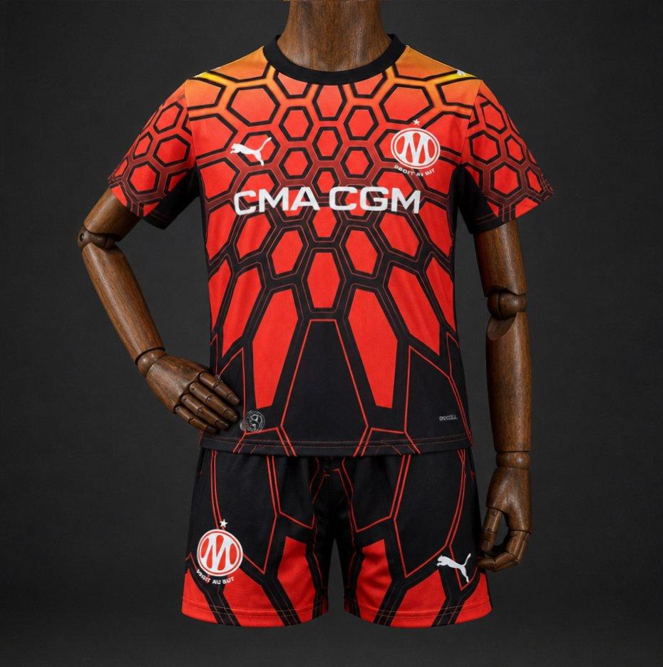 26/27 Kids Olympique Marseille Goalkeeper Orange Shirt