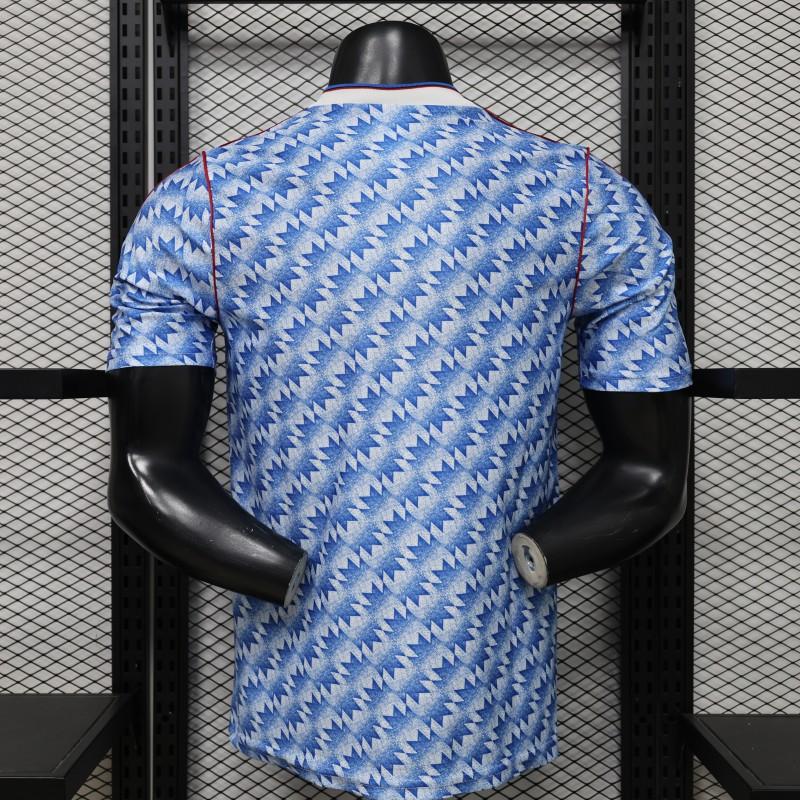 Player Version 26/27  Manchester United Away Blue Vintage Remake   Shirt