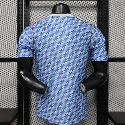 Player Version 26/27  Manchester United Away Blue Vintage Remake   Shirt