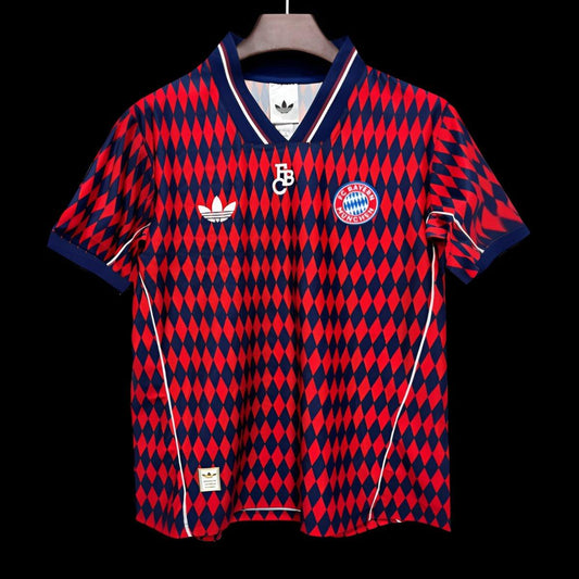 2026 Bayern Munich Adidas Terrace Icons Red/Navy Shirt