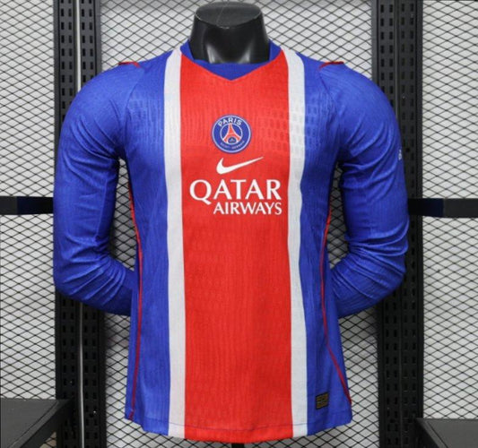 Player Version 26/27 PSG Blue & Red Stripe Long Sleeve Home Shirt