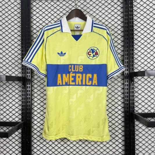 Player Version 25/26 Club América Adidas Originals  Retro Reissue Home Yellow Blue Shirt