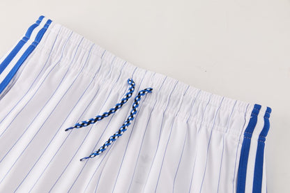 26/27 Chelsea FC  Blue  Stripes Short Sleeve+ White Soccer Shorts