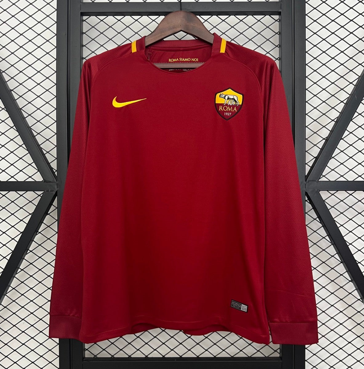 Retro 17/18 Roma Home Long Sleeve Shirt