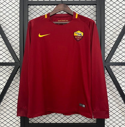 Retro 17/18 Roma Home Long Sleeve Shirt