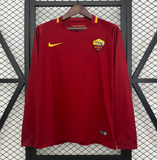 Retro 17/18 Roma Home Long Sleeve Shirt