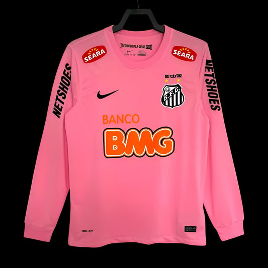 Retro 12/13 Santos Away Pink Long Sleeve Shirt