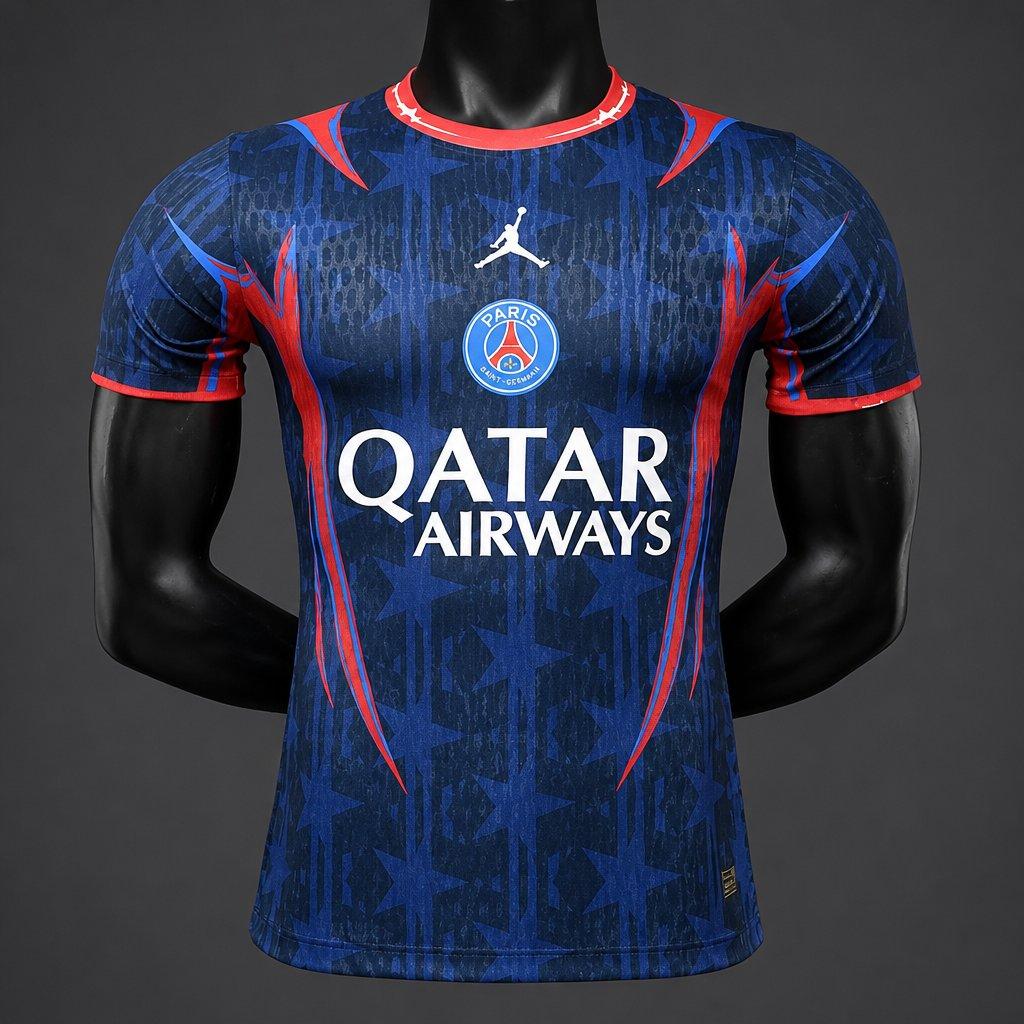 Player Version 26/27 PSG x Jordan Special Navy Blue/Red Shirt