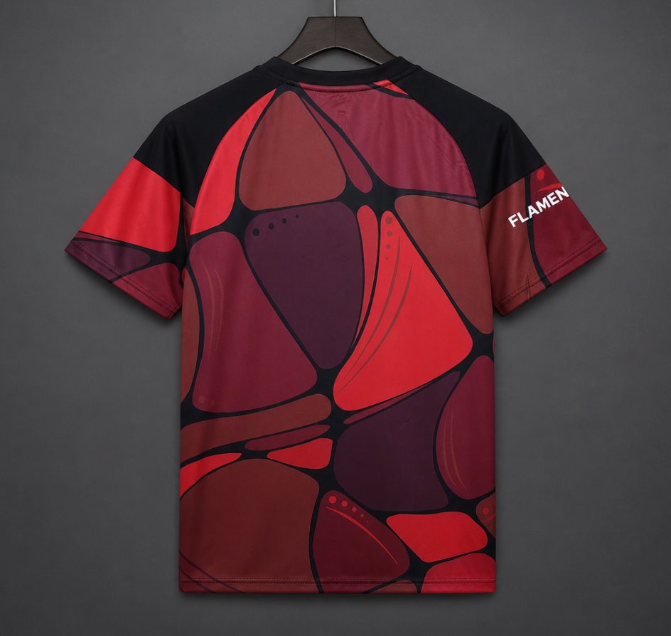 26/27 Flamengo 2026 Pre-Match Red/Black/Burgundy Shirt