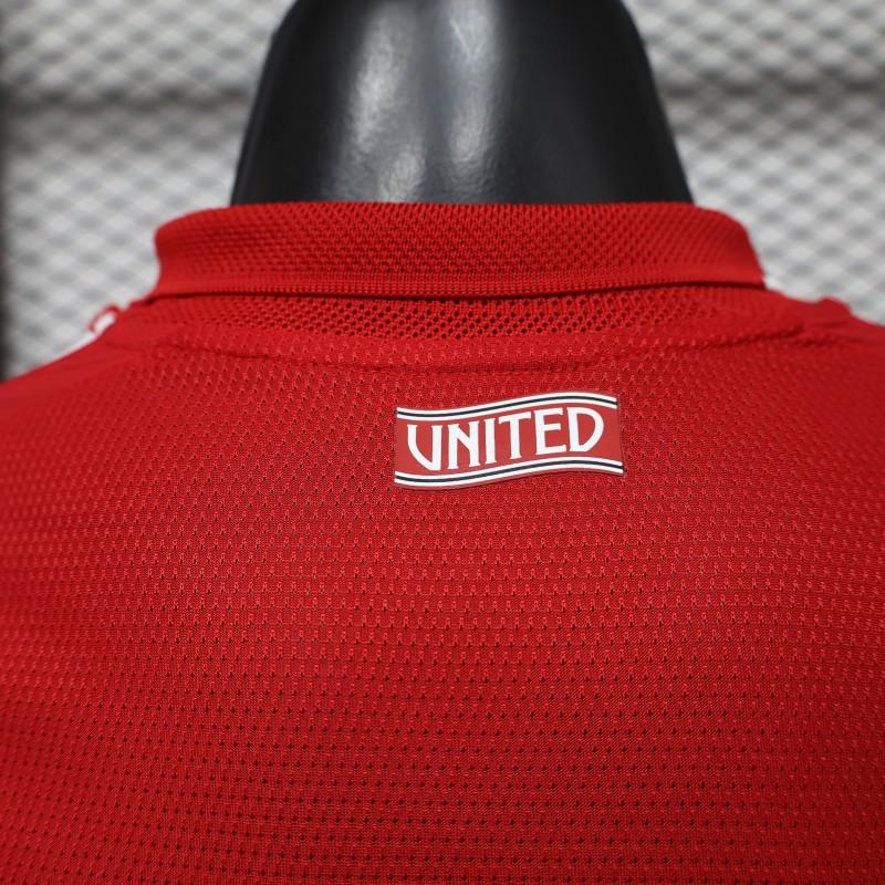 Player Version 26/27 Manchester United Red Polo Collar  Long Sleeve Shirt