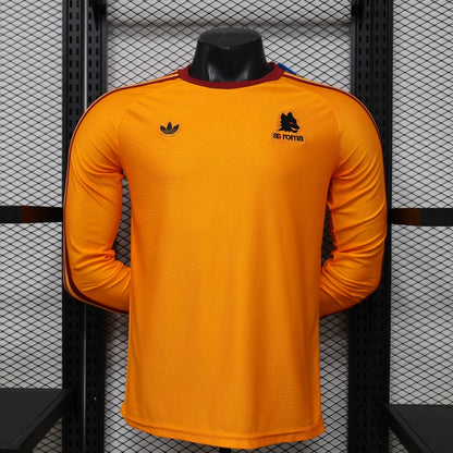 Player Version 2026 AS Roma x Adidas Originals Orange Special Edition Long Sleeve Shirt