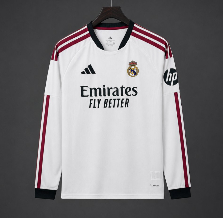 26/27 Real Madrid Home Long Sleeve Shirt