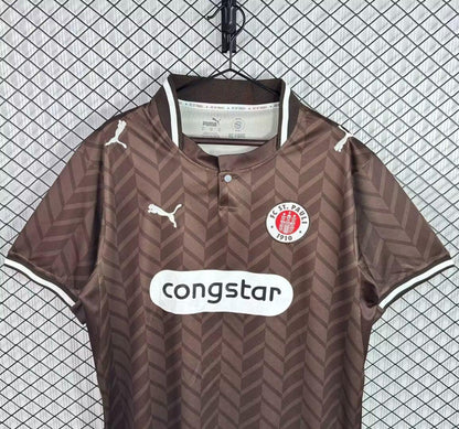 26/27 FC St. Pauli Brown with Chevron Pattern Home Shirt