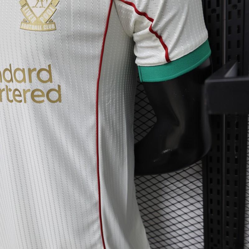 Player Version 26/27 Liverpool FC Off-White with Gold Crest  Special Edition Away Shirt